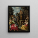 De prediking van Johannes de Doper - Rutilio Manetti — ingelijst kunstwerk aan de muur