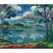 Reproductie van het schilderij Saadjärv - Kerk van Äksi - Konrad Mägi