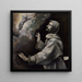Sint-Franciscus ontvangt de stigmas - El Greco Domenikos Theotokopoulos — ingelijst kunstwerk aan de muur