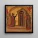 Saint John the Evangelist causing a pagan temple to collapse - Francescuccio Ghissi — framed artwork on a wall