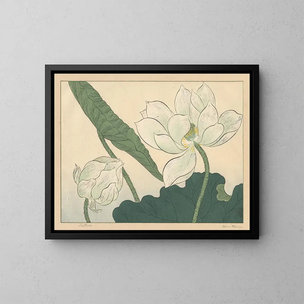 Lotus - Sakai Hōitsu — ingelijst kunstwerk aan de muur