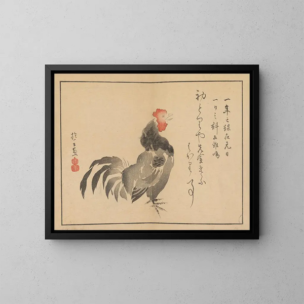 Sakai Hoitsu, bloemen- en vogelschilderij - Sakai Hōitsu — ingelijst kunstwerk aan de muur