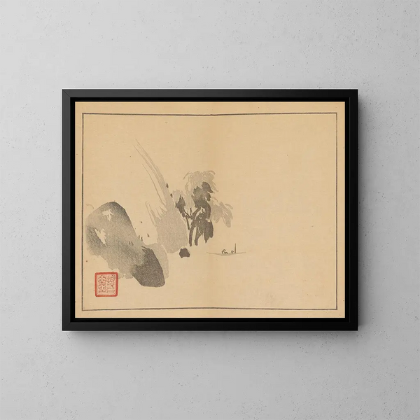 van Sakai Hoitsu, bloemen- en vogelschilderij, pl. 11 - Sakai Hōitsu — ingelijst kunstwerk aan de muur
