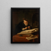 An erudite sharpening his quill - Salomon Koninck — framed artwork on a wall