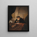 An old man counting his money - Salomon Koninck — framed artwork on a wall