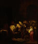 David and Bathsheba mourn their dead son - Salomon Koninck — artwork view