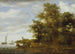Landschap met rivier en boot - Salomon van Ruysdael — weergave van het kunstwerk