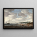 Vue de la rivière Lek et de la ville de Vianen - Salomon van Ruysdael — framed artwork on a wall