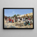 Markt dag - Salvador Clemente Pérez — ingelijst kunstwerk aan de muur