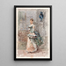 Dame en robe de cérémonie - Salvador Sánchez Barbudo — ingelijst kunstwerk aan de muur