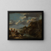 Bende op een rotsachtige kust - Salvator Rosa — ingelijst kunstwerk aan de muur