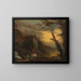 Figuren die vissen in een rotsachtig kustlandschap - Salvator Rosa — ingelijst kunstwerk aan de muur