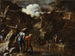 scène uit de Griekse geschiedenis: Thales laat de rivier stromen aan beide zijden van het Lydische leger - Salvator Rosa — weergave van het kunstwerk