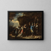 scène uit de Griekse geschiedenis: de stomme zoon van koning Crésus voorkomt dat de Perzen zijn vader doden - Salvator Rosa — ingelijst kunstwerk aan de muur