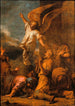 L'Ange verlaat het huis van Tobie - Salvator Rosa — weergave van het kunstwerk
