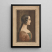 Portrait de profil d'une jeune fille de la Renaissance - Samuel Arlent Edwards — ingelijst kunstwerk aan de muur