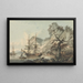 Koopvaardijschip op zee - Samuel Atkins — ingelijst kunstwerk aan de muur