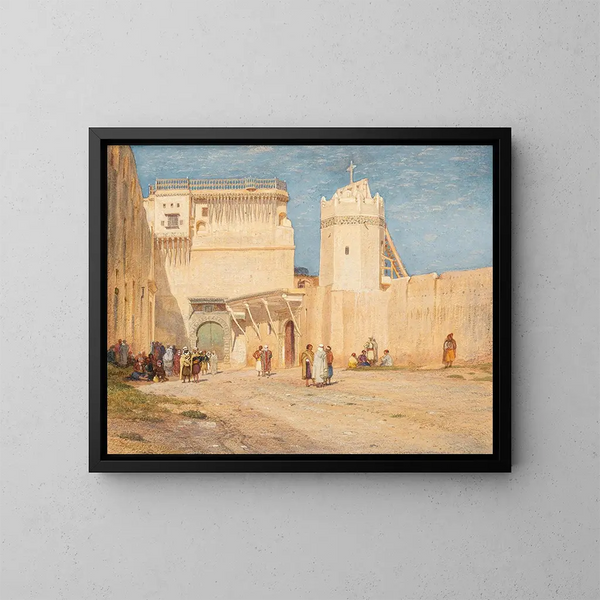 Gesprekken in de namiddag - Samuel Colman — ingelijst kunstwerk aan de muur