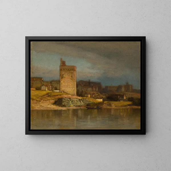 Oude toren in Avignon - Samuel Colman — ingelijst kunstwerk aan de muur
