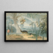 Landschapskunstdruk van Ceylan met blaffende hert, jong en paar paradijsvliegen - Samuel Daniell — ingelijst kunstwerk aan de muur