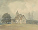 Kerk met houten torenspits - Samuel Davis — weergave van het kunstwerk