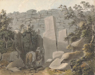 Samuel Davis - Native and Horseman by a Ruin.webp