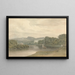 Rivierscène met een ongedefinieerd landhuis - Samuel Davis — ingelijst kunstwerk aan de muur