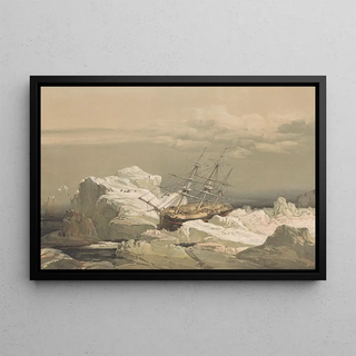 Samuel Gurney Cresswell - Critical position of HMS Investigator on the North Coast of Baring Island August 20 1851.webp