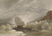 HMS Investigator die een smal doorgang overstak - Samuel Gurney Cresswell — weergave van het kunstwerk