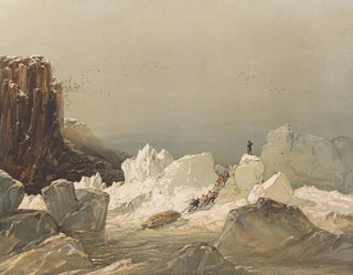Samuel Gurney Cresswell - Sledging over Hummocky Ice April 1853.webp