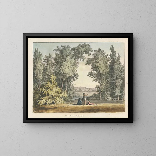 tussen Chiswick en Brentford - Samuel Hieronymus Grimm — ingelijst kunstwerk aan de muur