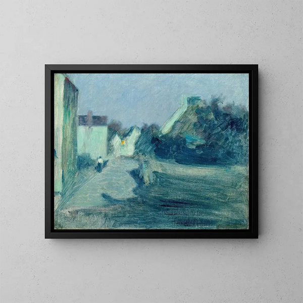 Allée du village au clair de lune - Samuel Hirszenberg — ingelijst kunstwerk aan de muur