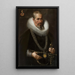 Portret van een man met franje - Samuel Hofmann — ingelijst kunstwerk aan de muur