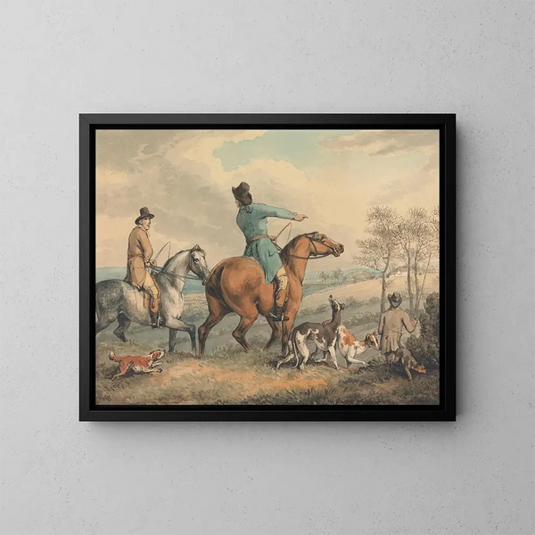 Mise en scène de la chasse - Samuel Howitt — ingelijst kunstwerk aan de muur