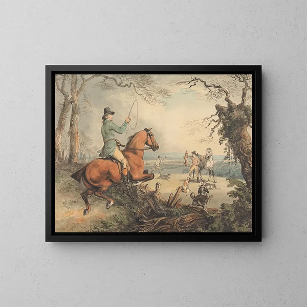 Jagen op wild - Samuel Howitt — ingelijst kunstwerk aan de muur