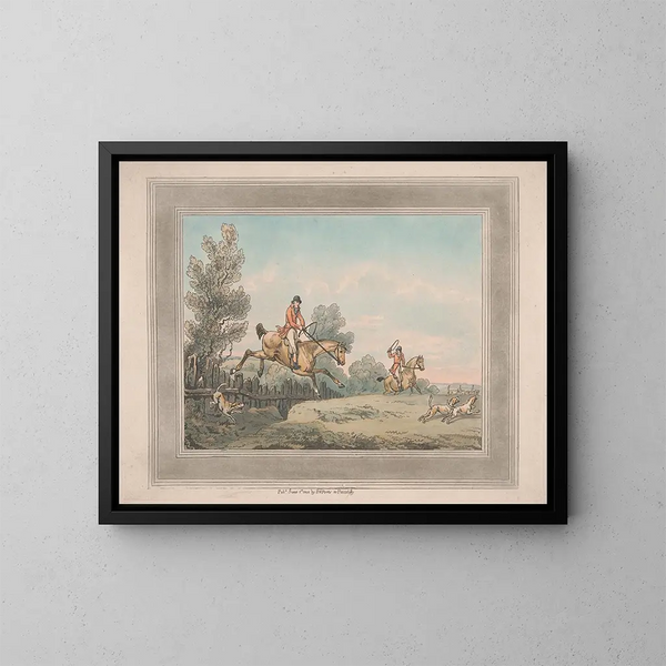 Jacht met houtsingel - Samuel Howitt — ingelijst kunstwerk aan de muur