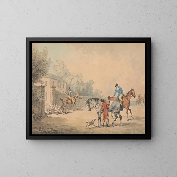 Uitgang van de kennel - Samuel Howitt — ingelijst kunstwerk aan de muur