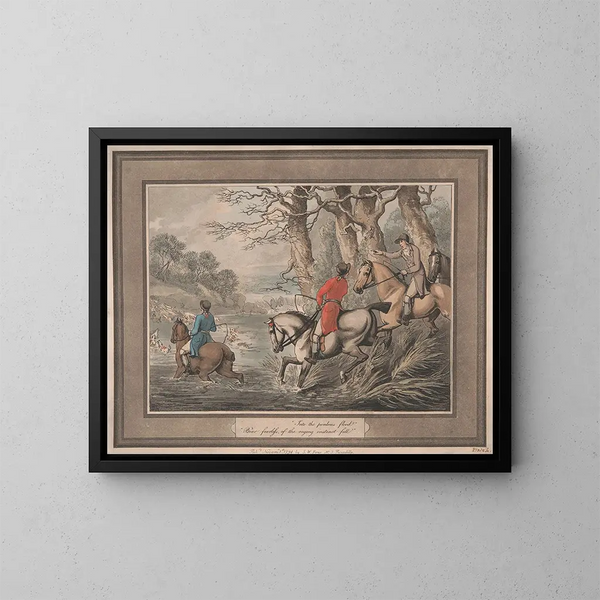 In de gevaarlijke stroom - Samuel Howitt — ingelijst kunstwerk aan de muur