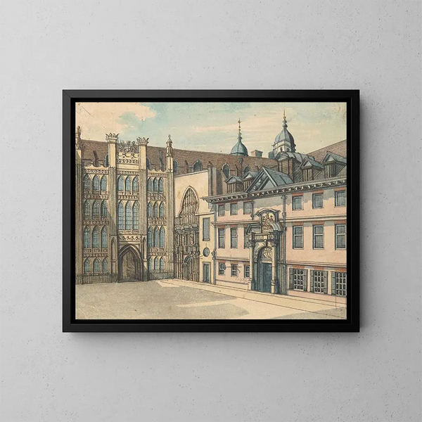 Stadhuis - Samuel Ireland — ingelijst kunstwerk aan de muur