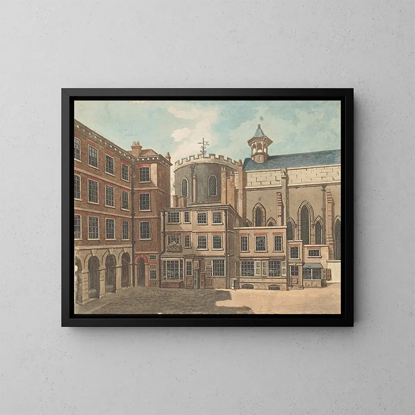 Kerk van de Tempel - Samuel Ireland — ingelijst kunstwerk aan de muur