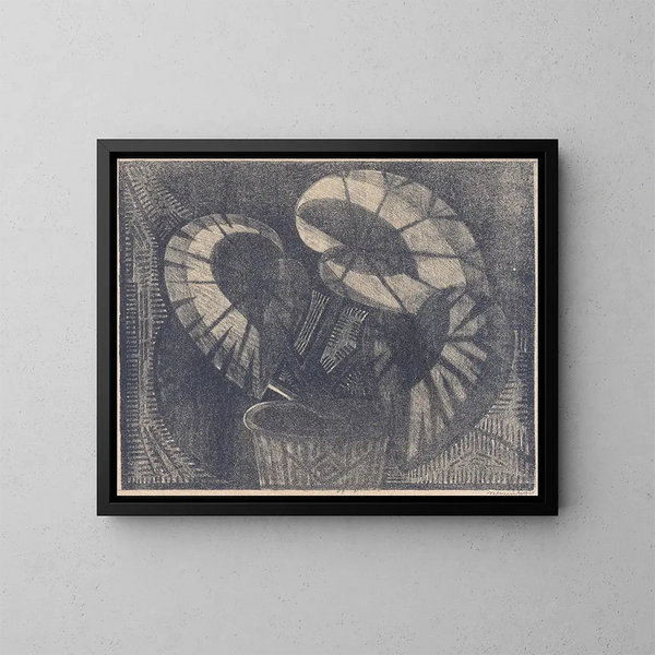 van de Begonia met esdoornbladeren - Samuel Jessurun de Mesquita — ingelijst kunstwerk aan de muur