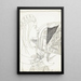 a figure with long hair and a crown on her head in profile facing right - Samuel Jessurun de Mesquita — framed artwork on a wall