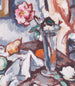 Roze roos in een glazen vaas met fruit - Samuel John Peploe — weergave van het kunstwerk