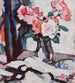 Rozen rozen in een glazen vaas - Samuel John Peploe — weergave van het kunstwerk