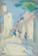 Straatscène in Frankrijk - Samuel John Peploe — weergave van het kunstwerk