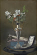 Nature morte avec éventail et pendentif - Samuel Marsden Brookes — weergave van het kunstwerk