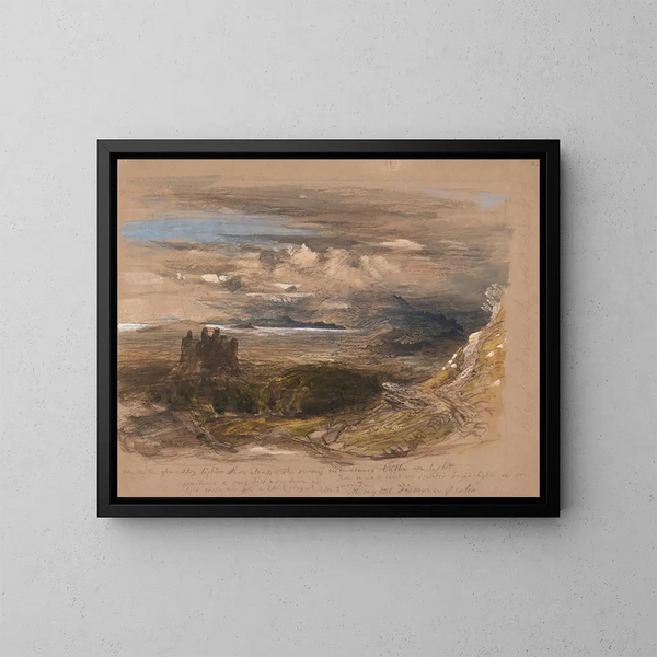 Kasteel van Harlech - Samuel Palmer — ingelijst kunstwerk aan de muur