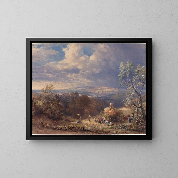 Oogst - Samuel Palmer — ingelijst kunstwerk aan de muur