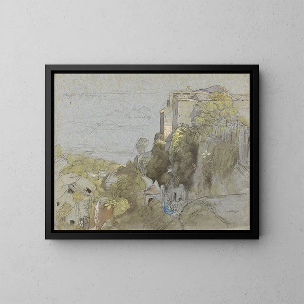 Dorp Italië omdat - Samuel Palmer — ingelijst kunstwerk aan de muur