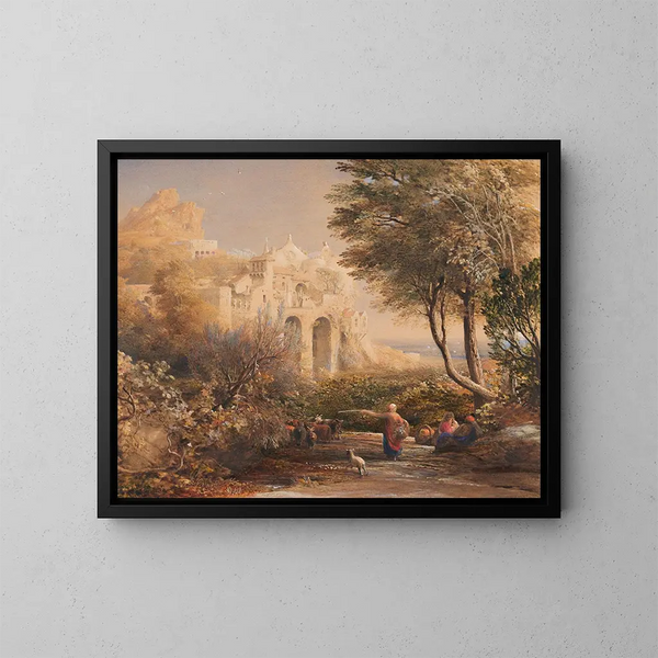 La Vocatella à Chapel construite par un ermite près de Corpo de Cava dans le voisinage de Salerne et Naples - Samuel Palmer — ingelijst kunstwerk aan de muur